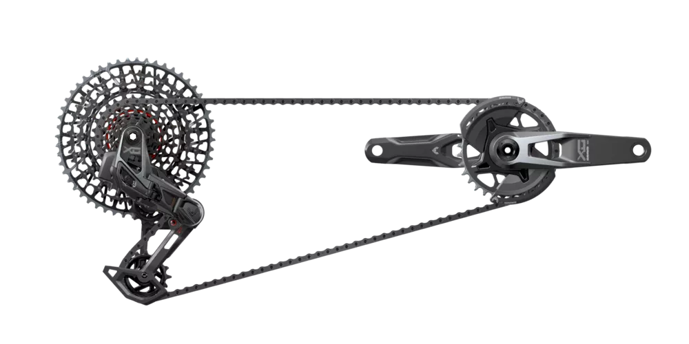 Deragliatore anteriore MTB SRAM XX 2X10 a fascetta alta Bottom Pull Deragliatore anteriore MTB SRAM XX 2X10 a fascetta alta Bottom Pull