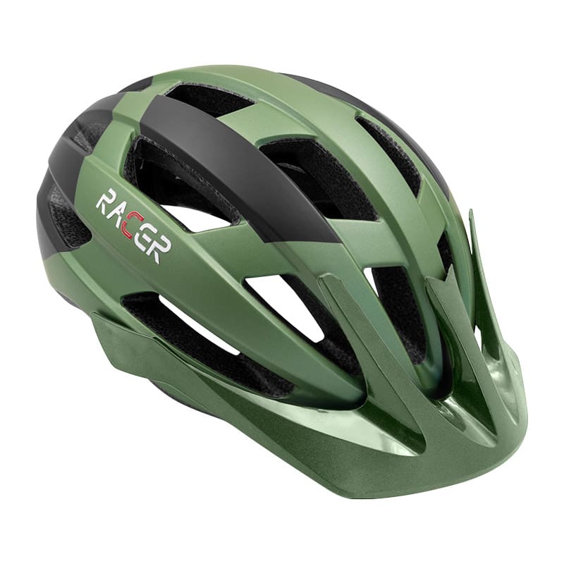 Casco RACER Army Green/Nero - Taglie M/L