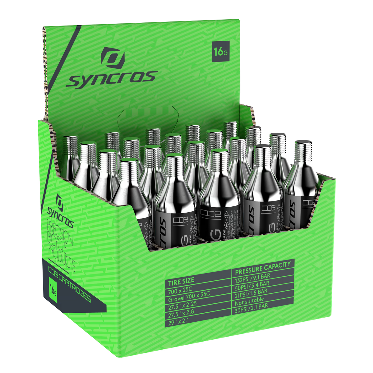 Cartuccia CO₂ SYNCROS da 16 g 20-PAK