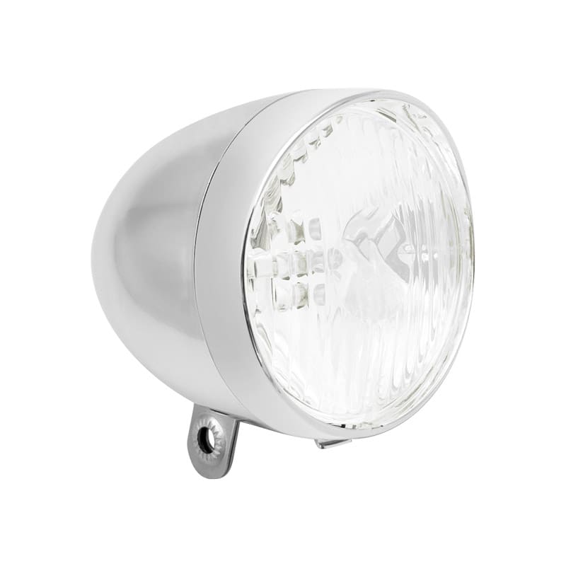 Fanale Anteriore a Batteria VINTAGE con 5 Led in Plastica Argento