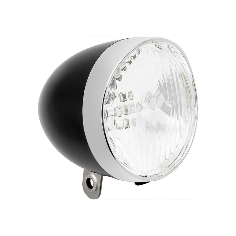 Fanale Anteriore a Batteria VINTAGE con 5 Led in Plastica Nero