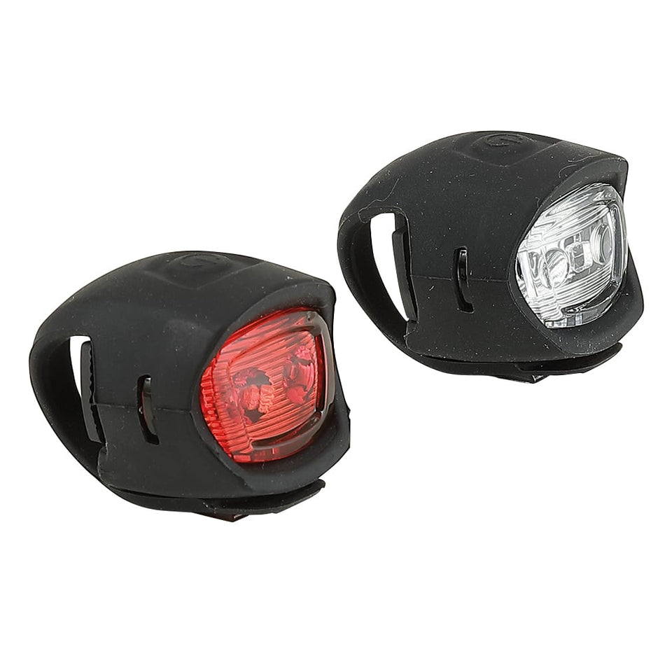 Fanali Anteriore+Posteriore (KIT) TWINS Neri con 2 Led Superbright