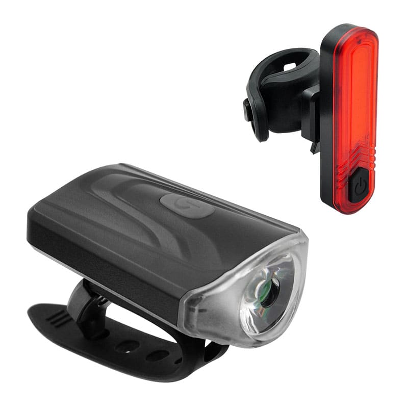 Fanali Anteriore+Posteriore (KIT) a Led DEUX 50/30 Lumens USB