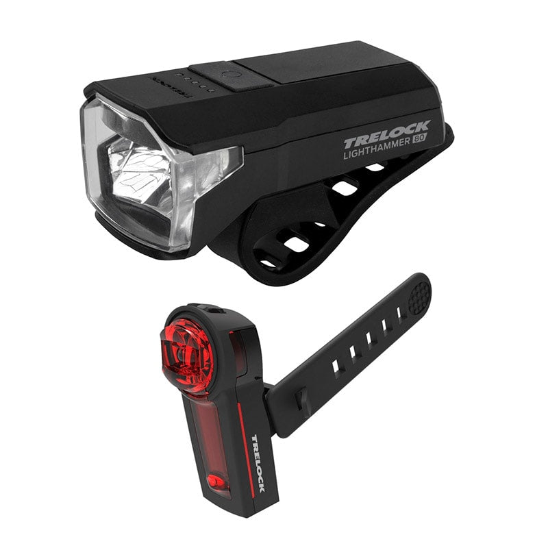 Fanale a Led LS480 LIGHTHAMMER Anteriore+Posteriore Vector Set 80Lux