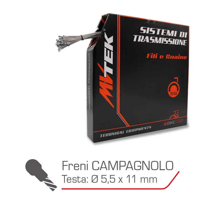 Filo Freno CAMPAGNOLO ROAD 1,5x2000mm - Cavo Slick Box 100PZ
