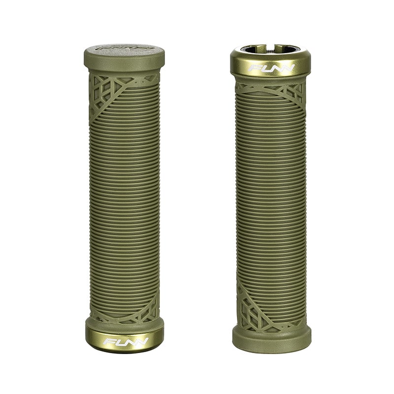 Manopola HILT JUNIOR 19mm Verde Oliva con Collarino Alluminio