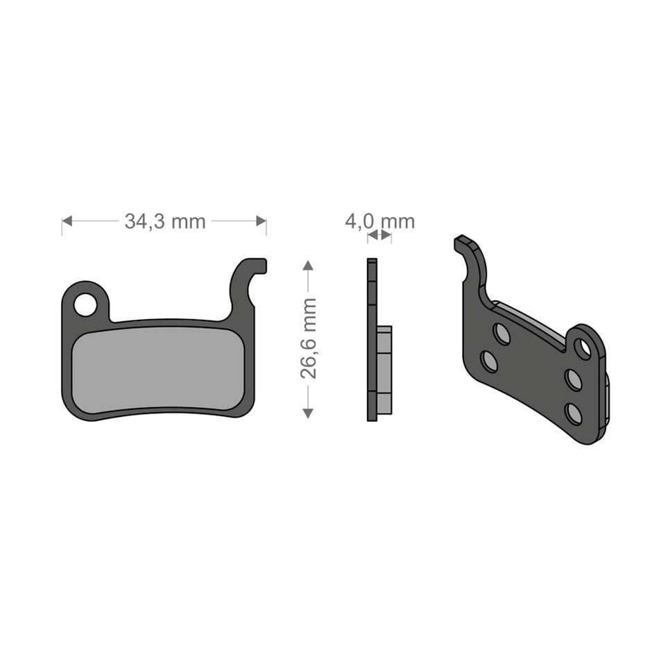 Plaquettes Performance Tech pour système SXTR/SLX/DEORE/SAINT SHIMANO
