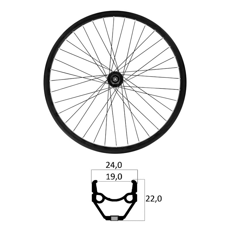 Ruota Anteriore 26" x 1,75 E-BIKE TLR V-Brake Cuscinetti