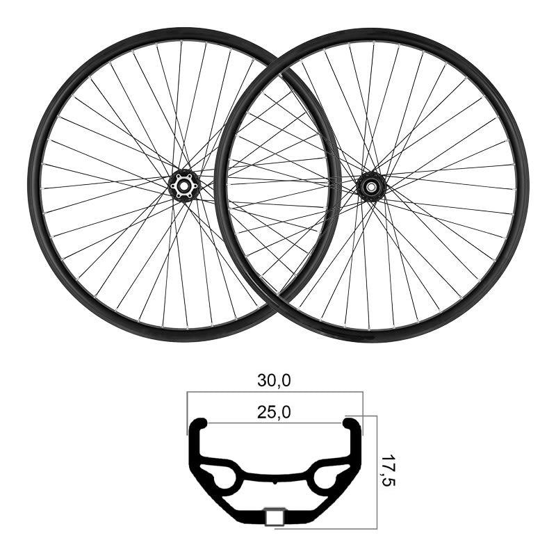 Ruote 29" x 25mm MTB Tubeless Ready Shimano 10/11/12V (Coppia)Disco