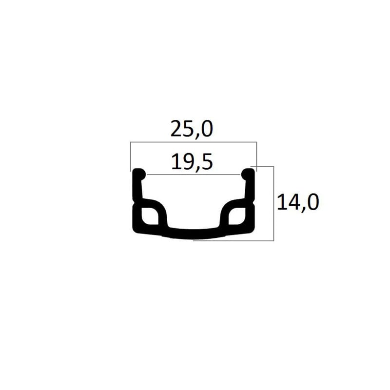 Cerchio 27,5" MTB R in Alluminio - 36 Fori Argento