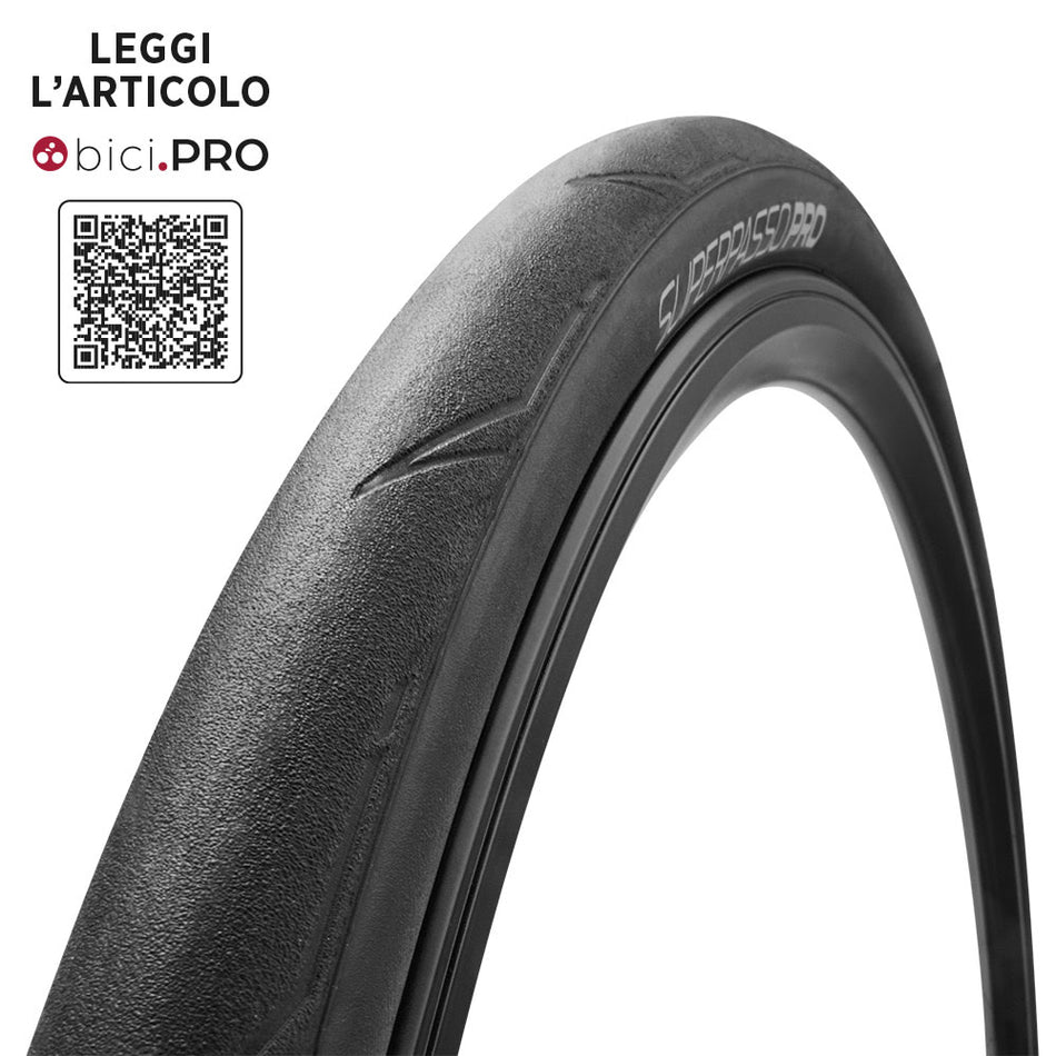 Reifen 700x25 SUPERPASSO PRO 120TPI Schlauchtyp Faltbar Schwarz