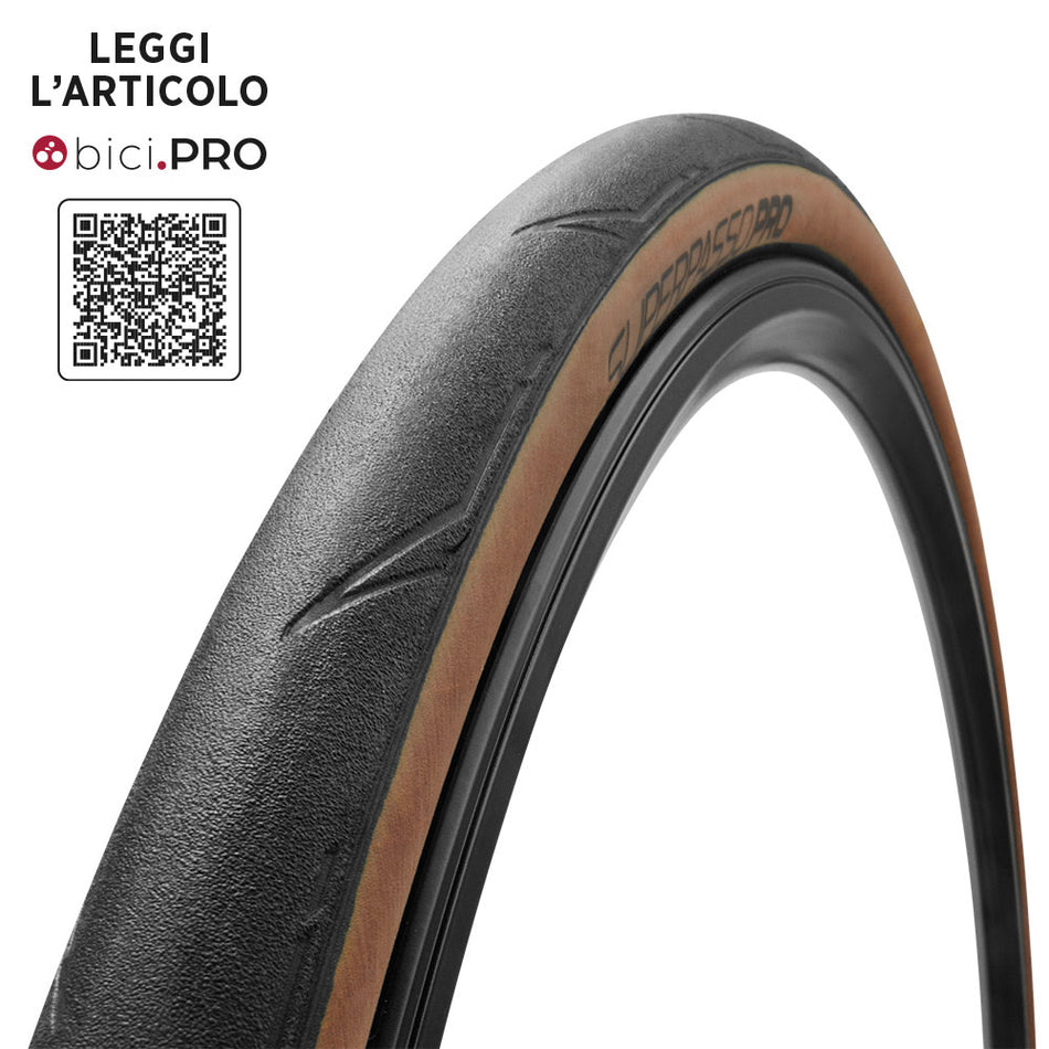 Reifen 700x25 SUPERPASSO PRO 120TPI Schlauchtyp Faltbar Schwarz/Para