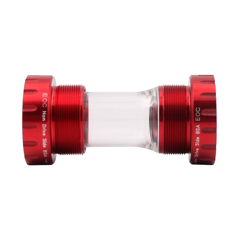 Red BSA Bottom Bracket Spindle with 24/24 SHIMANO Spindle