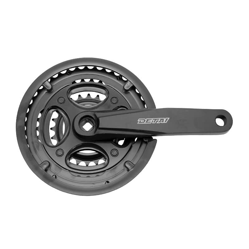 Bielas CITY 3x7/8V 24/34/42 Dientes x Biela: 170mm Negro
