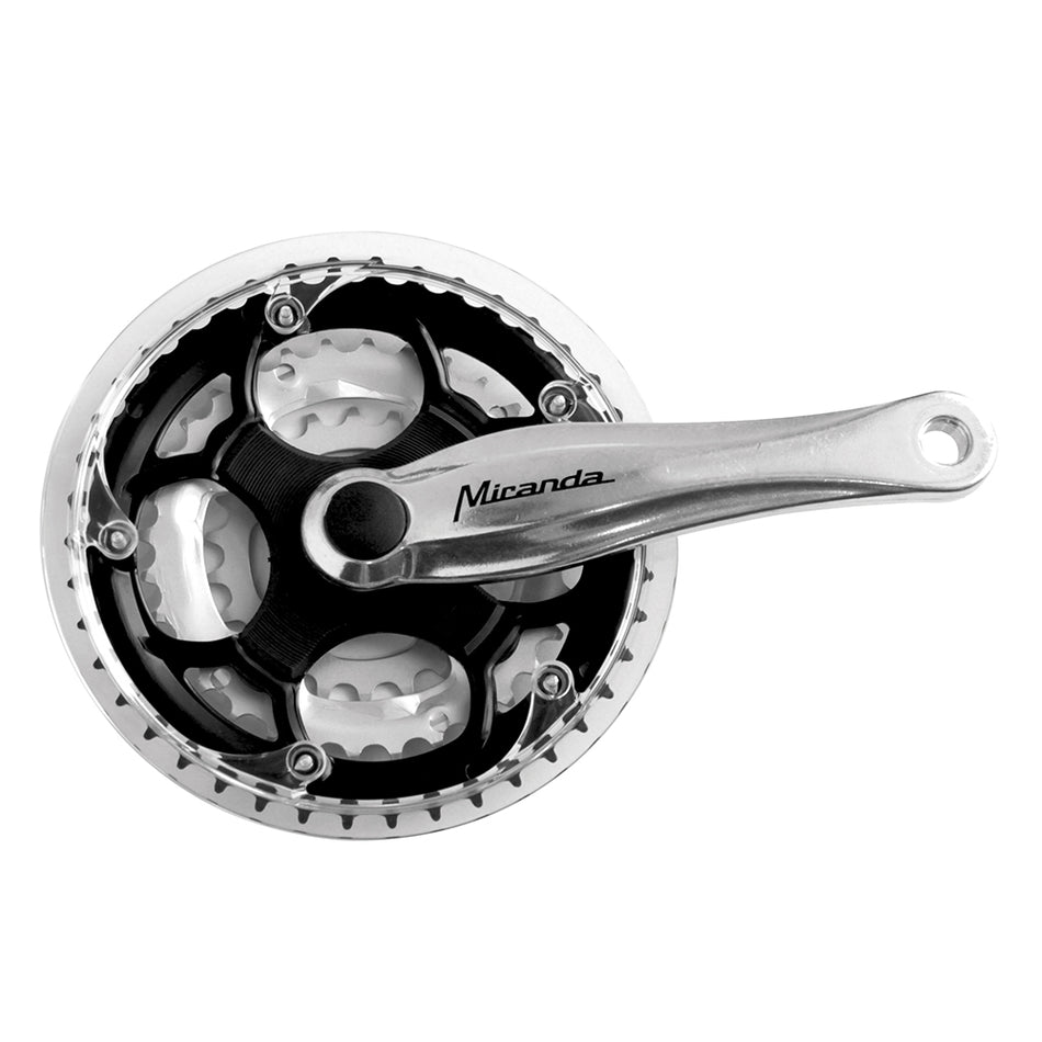 MTB Kurbel 3x8/9V 22/32/42 Zähne x Kurbelarm: 170mm Schwarz/Silber