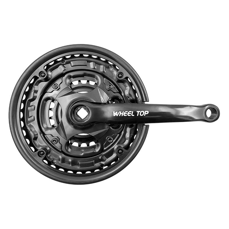 Bielas MTB 9V 24/34/42 Dientes x Biela de Acero: 170mm Negro