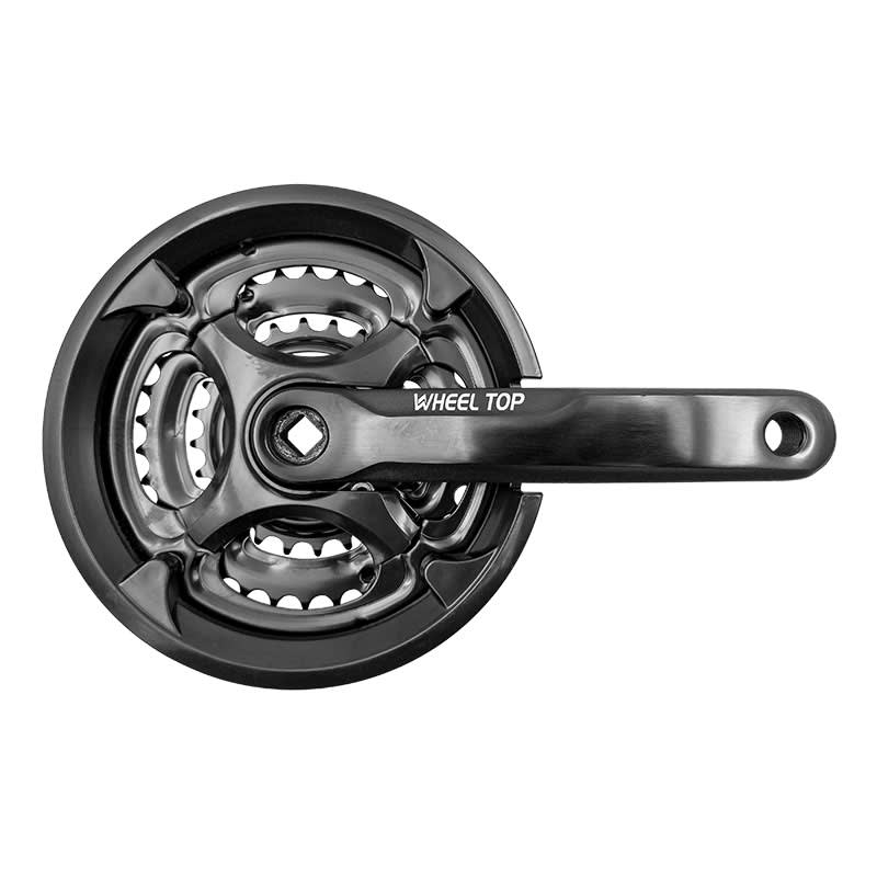 Bielas MTB 9V 24/34/42 Dientes x Biela de Aluminio: 170mm Negro