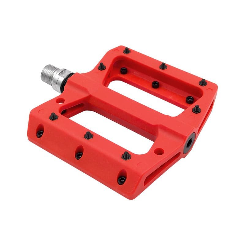 Pedali FLAT in Termoplastica Rosso