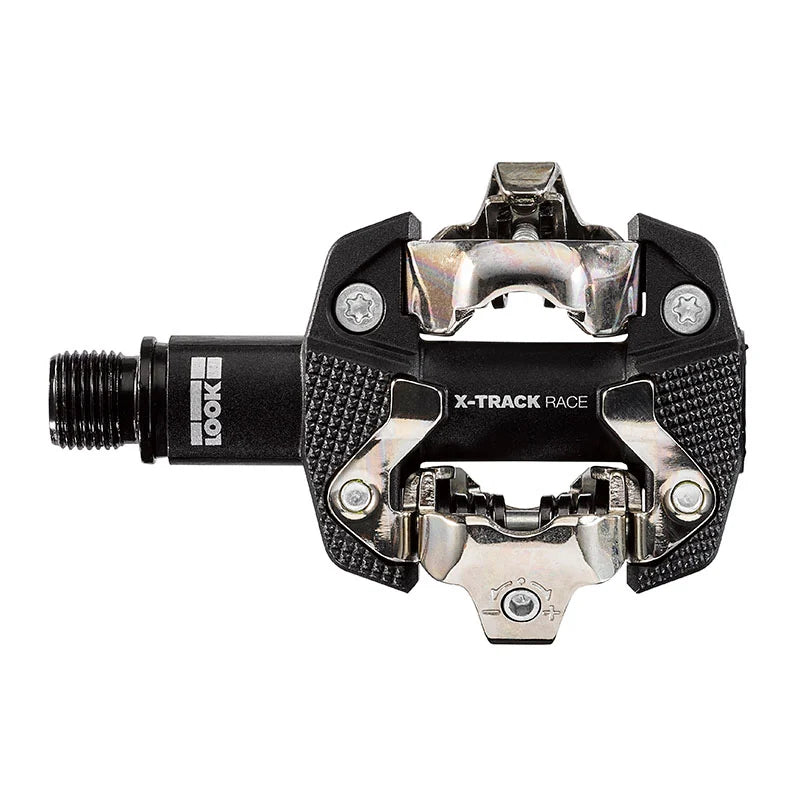Pedali Look Accessori X-Track Race in Composito con Tacchette SPD Nero