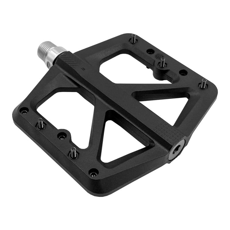 Pedali FLAT Termoplastica Nero - Asse CR-Mo su Cuscinetti 100x100x10mm