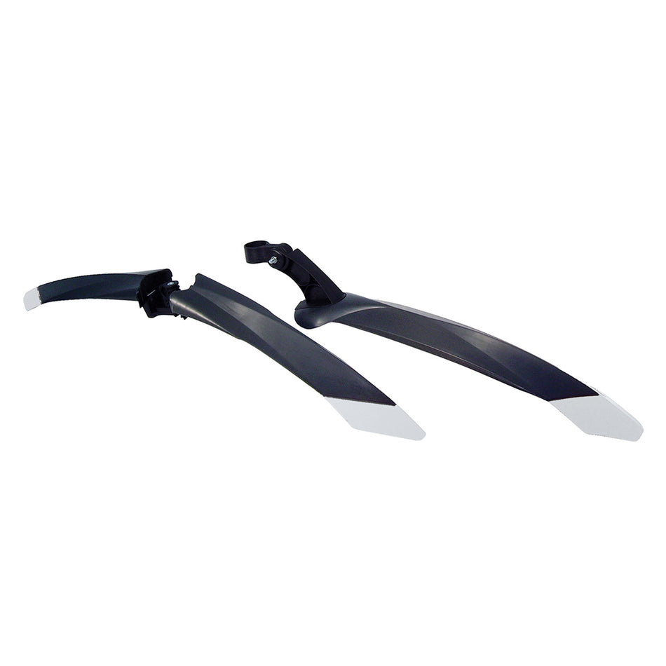 Parafango 24/26" MTB ZIP Anteriore+Posteriore Nero/Grigio (Coppia)