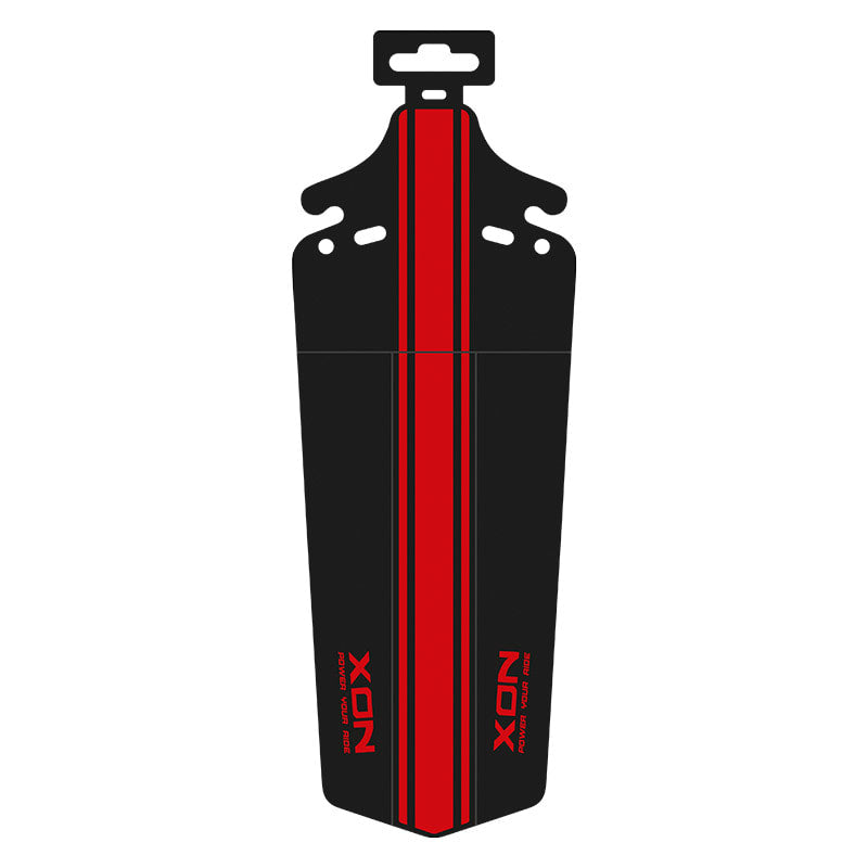 Parafango Posteriore in Nylon Pieghevole Nero/Rosso