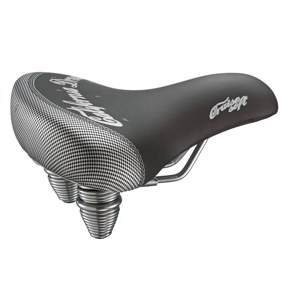 Sella CRUISER 28" 240x265mm Nero con Doppia Molla e Riempimento Soft