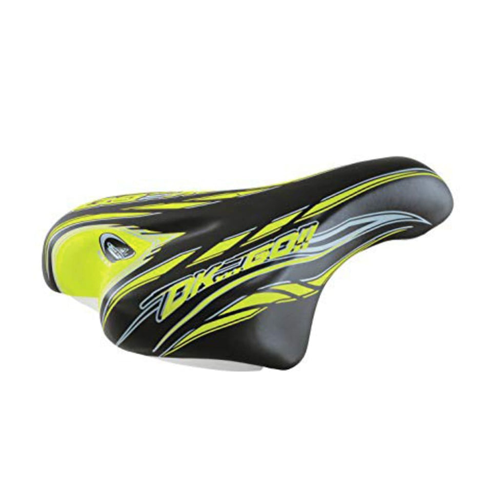 Sella Junior OK GO 14/16" 210x140mm in Poliuretano Nero/Giallo