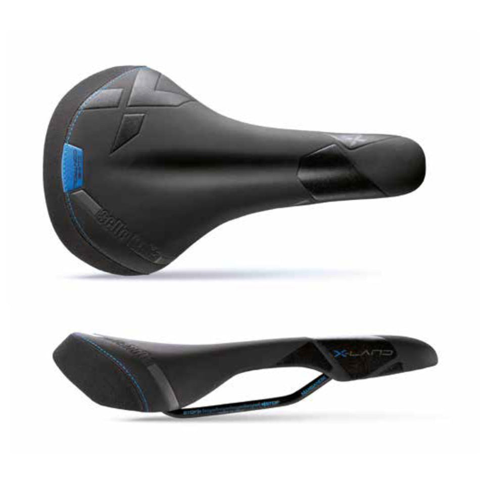 Sillín 148x268mm X-LAND (L1) para E-Bike Negro/Azul - 280gr