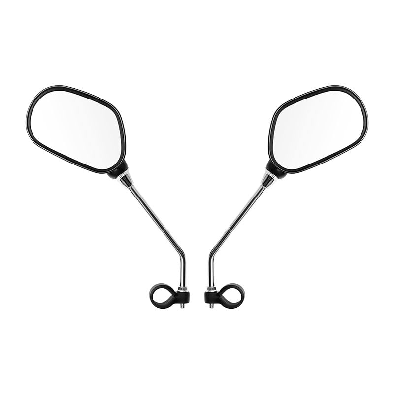 Specchio Ovale Retrovisore 100x65mm (Coppia) Destro+Sinistro Nero