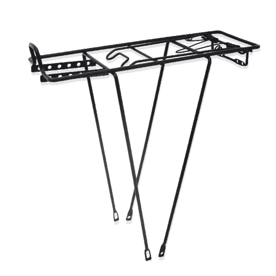 Portapacchi Posteriore CITY BIKE 26/28" in Acciaio Nero