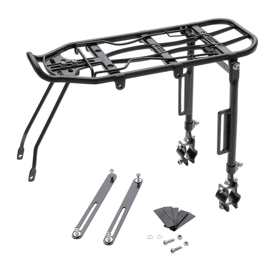 Portapacco Posteriore 26/28" Regolabile in Alluminio Nero