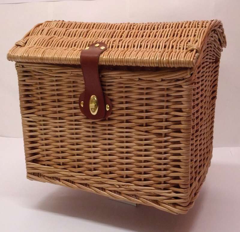 Cestino Posteriore LARGE 42x30x22/28cm come Bauletto in Vimini Marrone