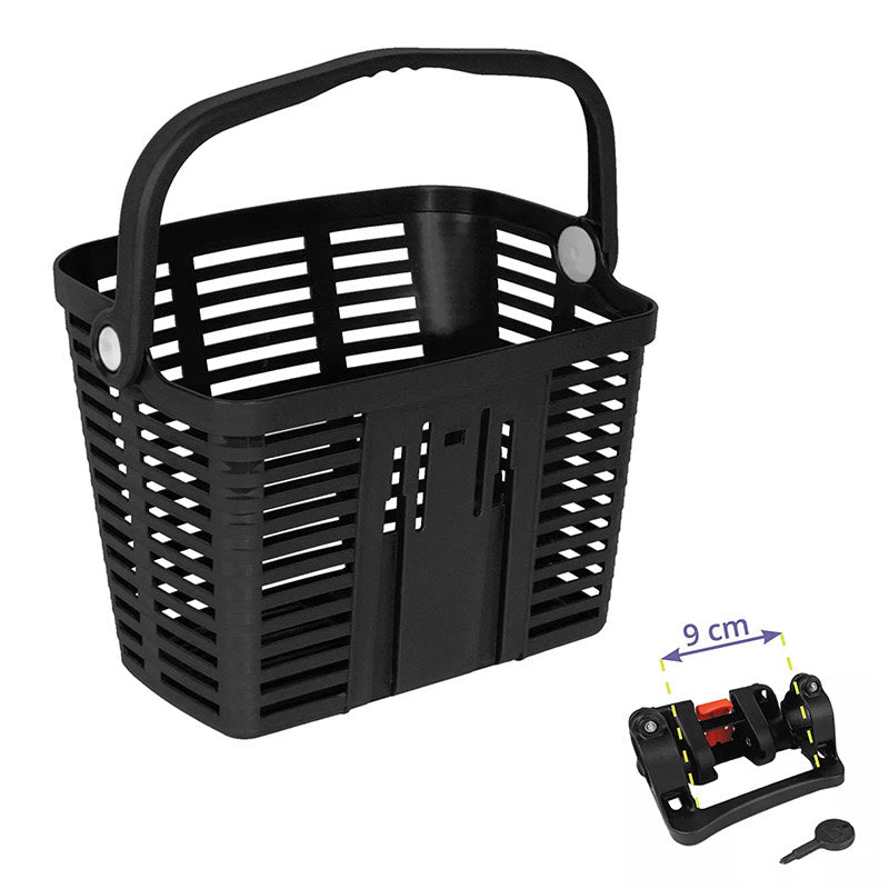 Cestino Anteriore PLAZA E-Bike Plastica Aggancio Rapido Diametro: 9cm