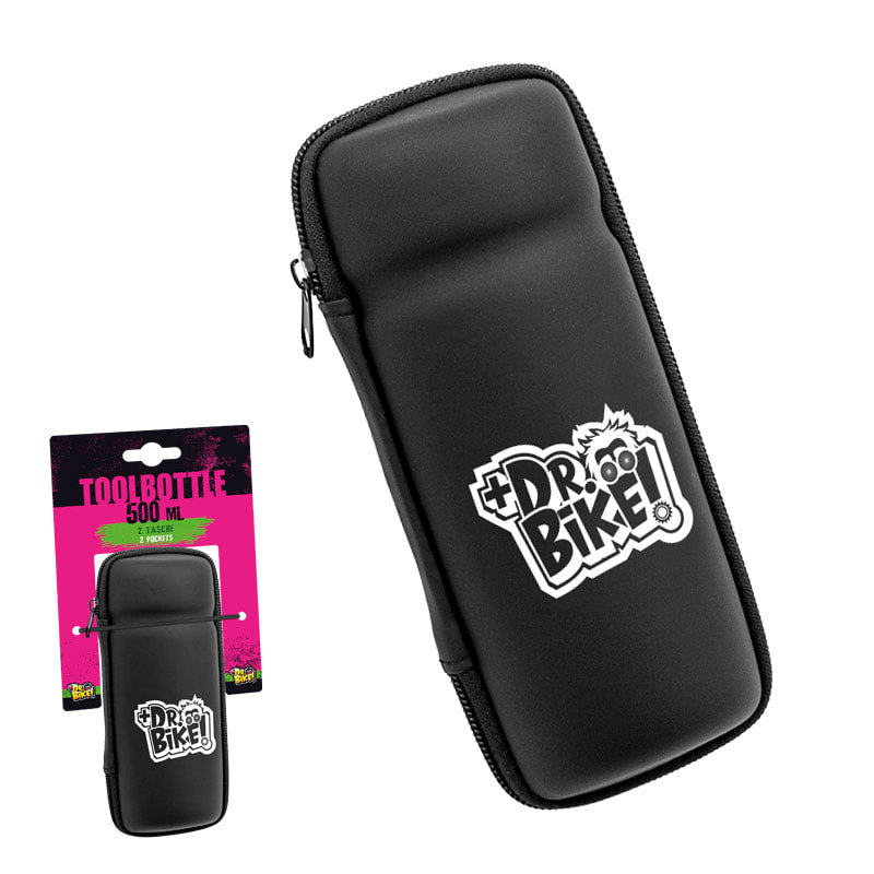 DR.BIKE Portatutto 500ml Morbido con Zip Laterale Nero (venduto vuoto)