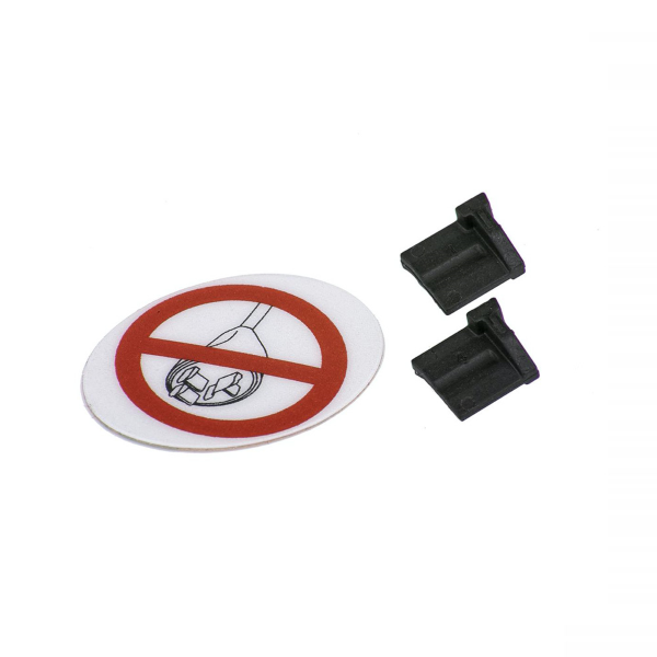 Bosch - Kit tappi ciechi per presa di corrente, 2 tappi ciechi e 1 etichetta adesiva per la chiusura delle prese di corrente non utilizzate dell'eBike