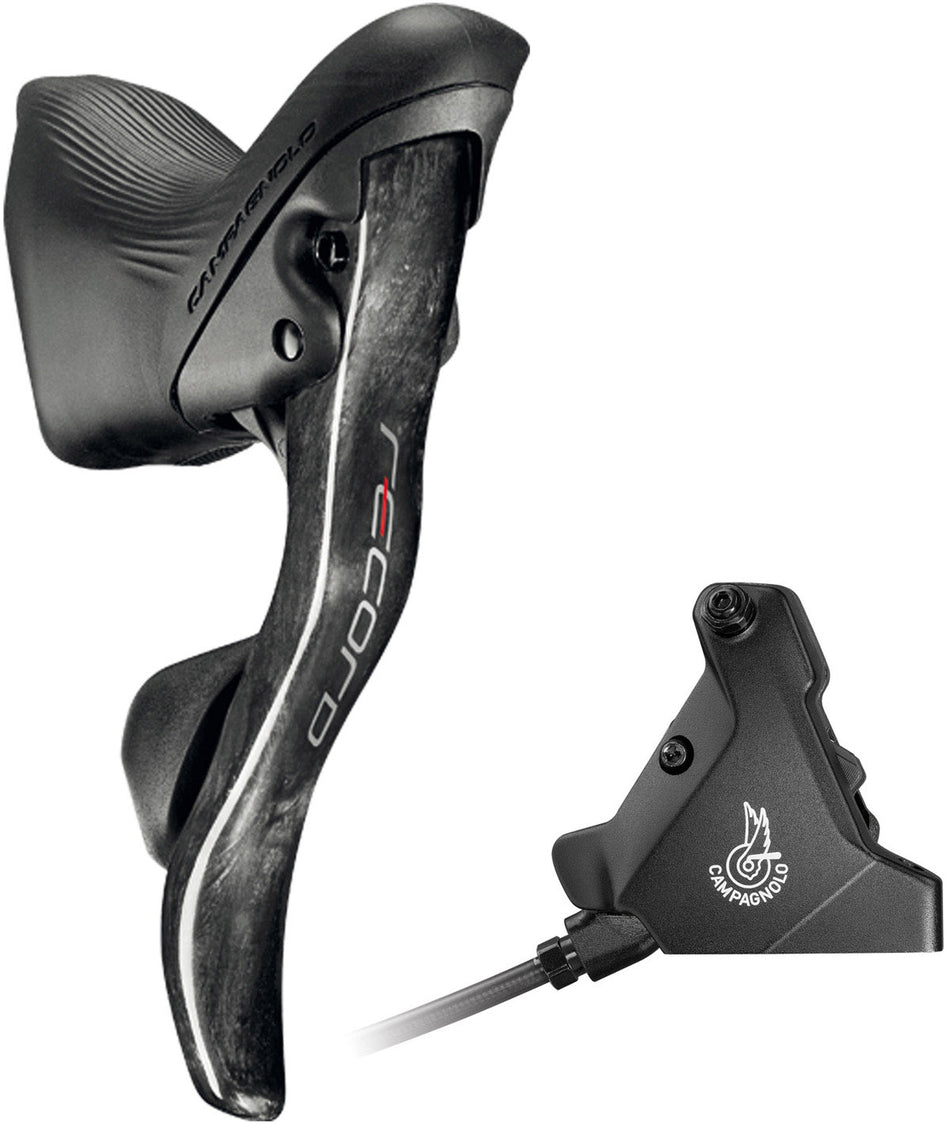 Comando Campagnolo Ergopower DB Dx Record 12v. + pinza post. 160 c/olio