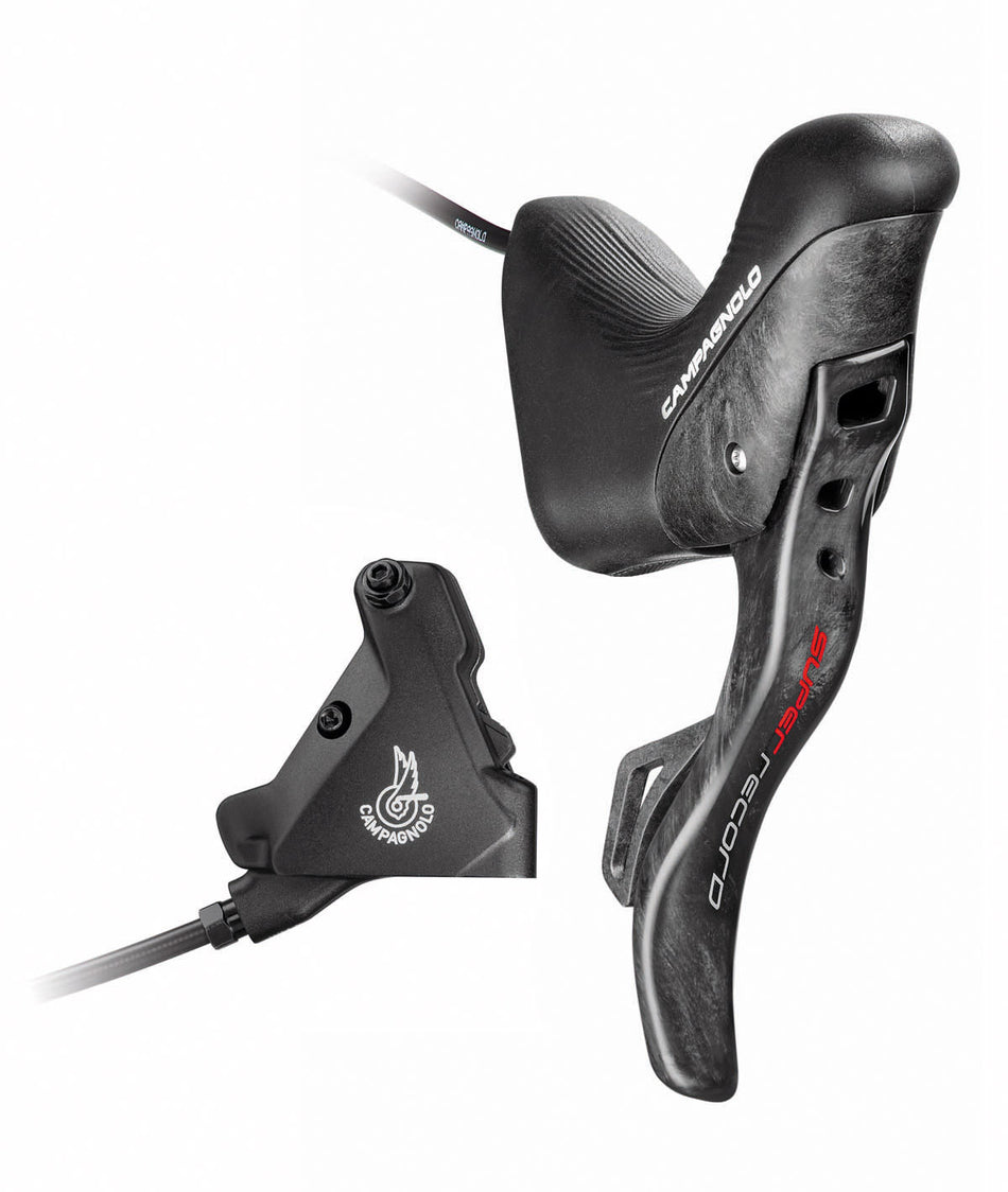 Comando Campagnolo Ergopower DB Sx  Super Record EPS 12v. + Pinza Post. 140 c/olio