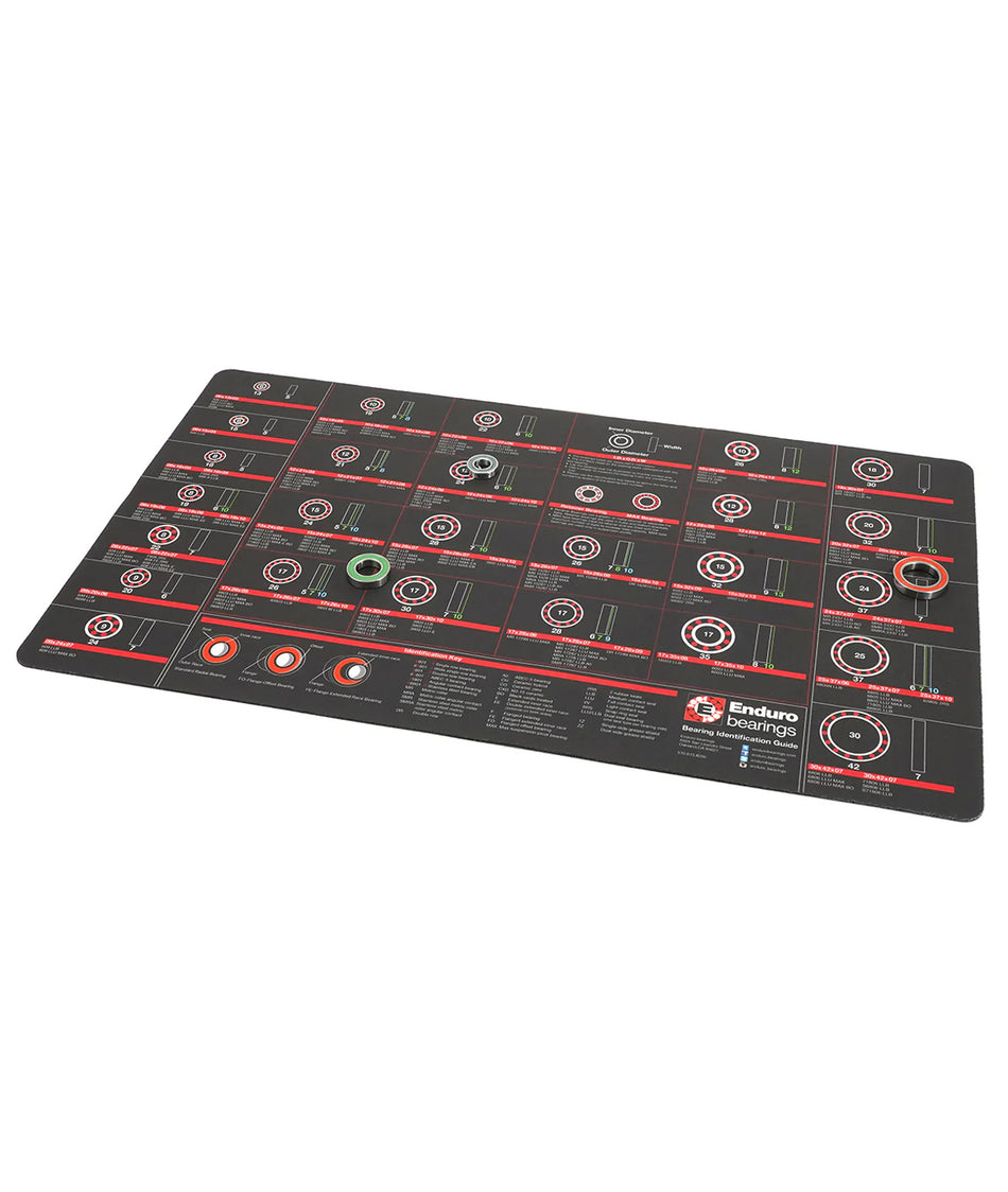 Tappetino da banco per identificazione diametro interno dei cuscinetti