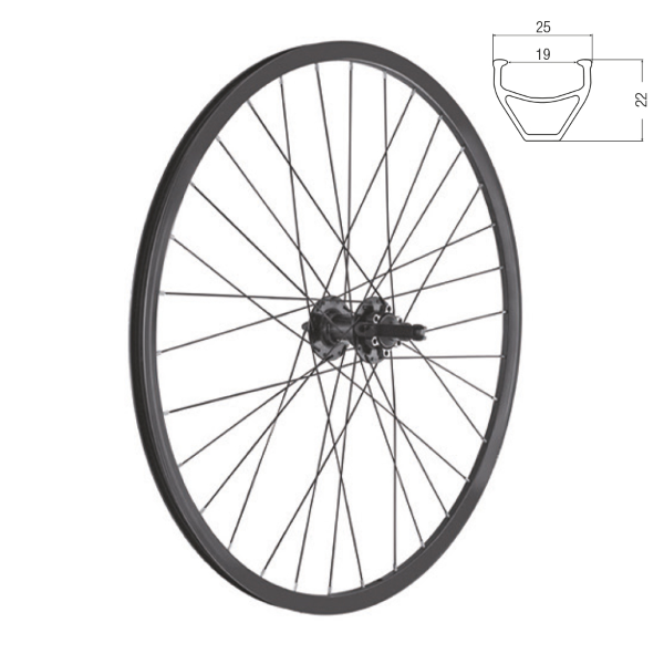 Easy - Ruota Posteriore Kommando 2.0 Mtb i19 Disc 26" - SH11/HG, Center Lock