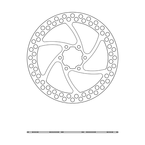Ferodo Bici - Disco 6 fori ROUNDED SPESSORE 1.8 MM