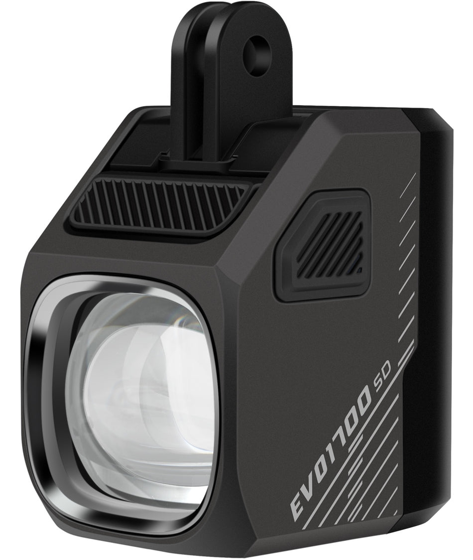 Fanalino anteriore a led bianco EVO 1700 Shimano Di2 nero USB-C (montaggio inferiore)