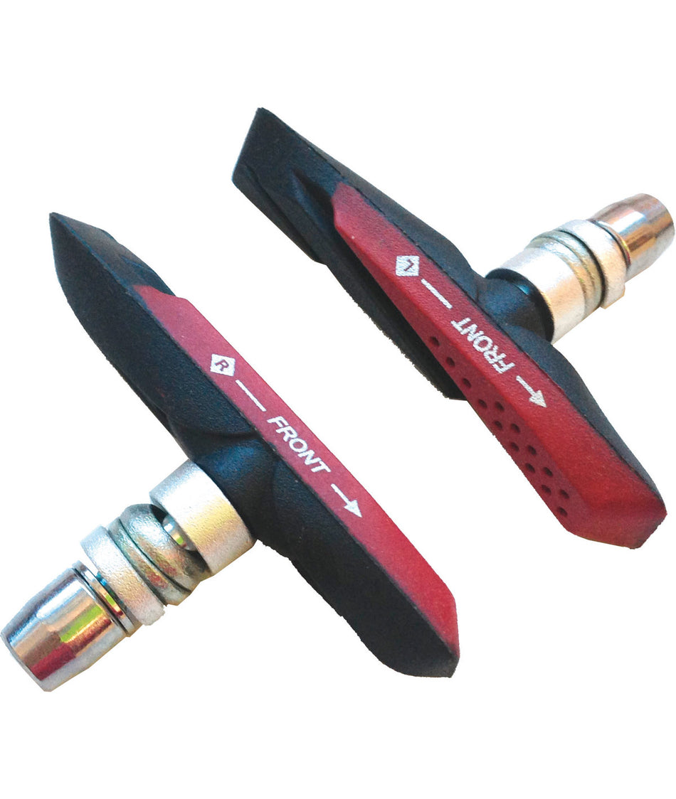 Pattini Eleven mtb 72mm V-brake nero/rosso doppia mescola