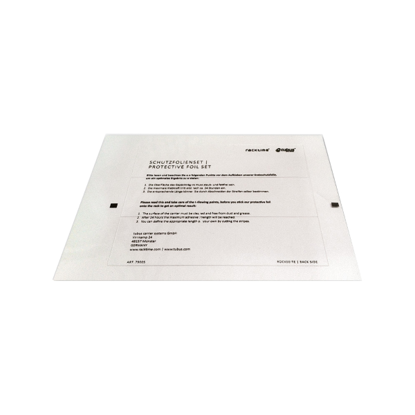 Racktime - Kit fogli protezione anti abrasione per portapacchi 3 strisce da 4 ћ 14 cm