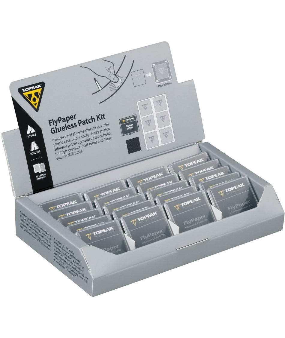 FLYPAPER GLUELESS PATCH KIT Topeak counter display box 20 cases