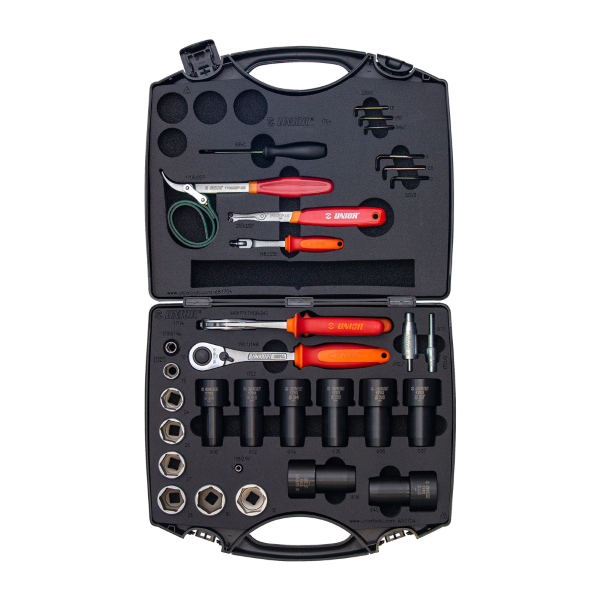 Unior - Set per la manutenzione delle sospensioni 1704-US