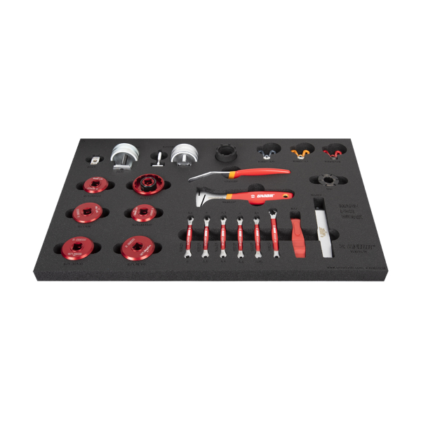 Unior - Set utensili 1600SOS18-US in vassoio SOS per cassettiera stretta