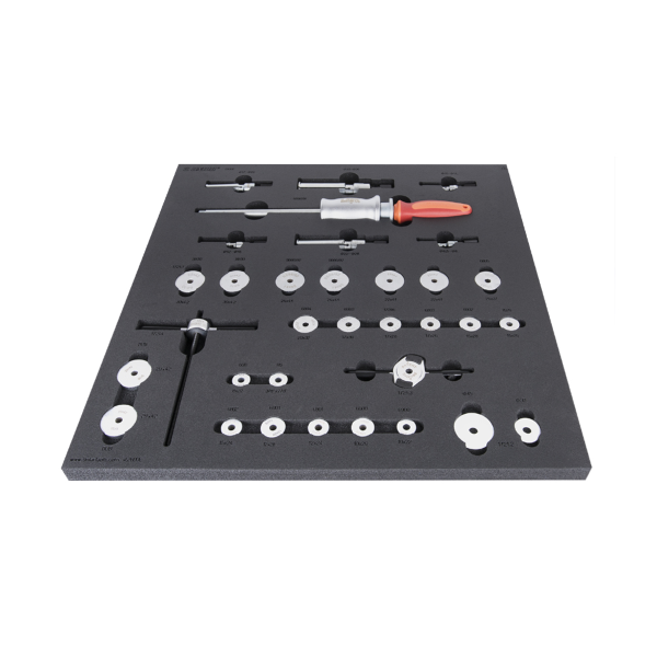 Unior - Set utensili SET-2600E-US in vassoio SOS per cassettiera larga - Utensili per cuscinetti