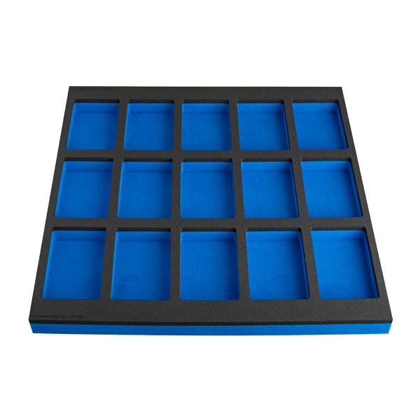 Unior - Vassoio vuoto preforato 15 scomparti VL990WD2 per cassettiera larga