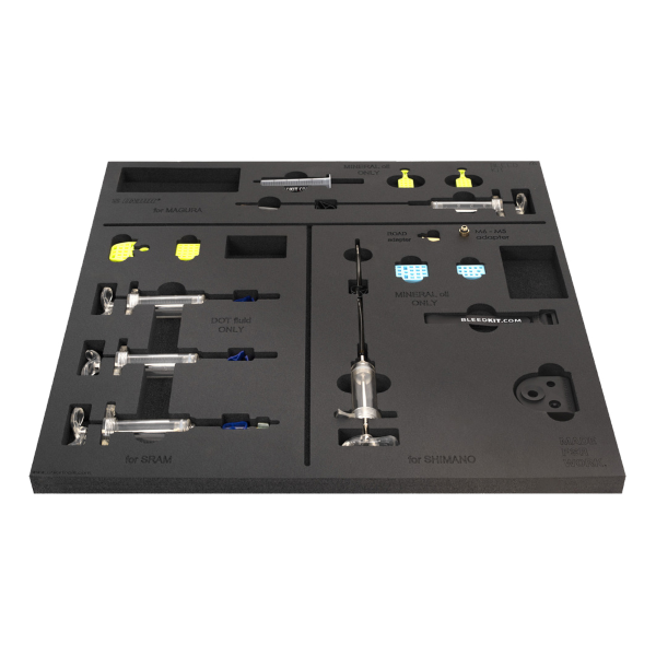 Unior - Kit spurgo completo BLEEDKIT in vassoio SET1-2600BK (per Shimano, Sram, Magura)
